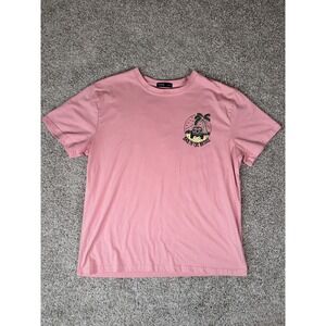 Romwe Back To Nature Graphic T Shirt Size M Pink Short‎ Sleeves Crew Neck Casual